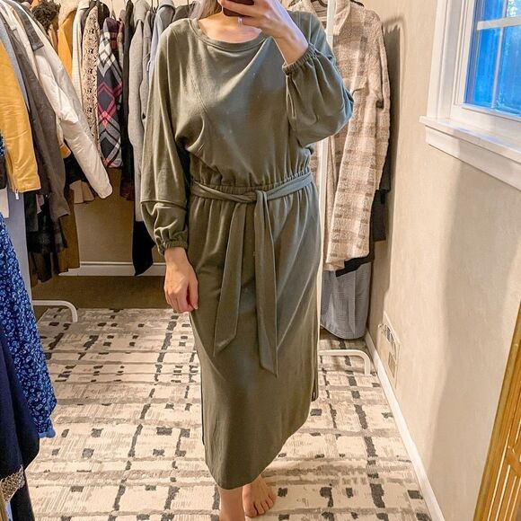 Anthropologie Thalia Midi Sweatshirt Dress M - Picture 9 of 9